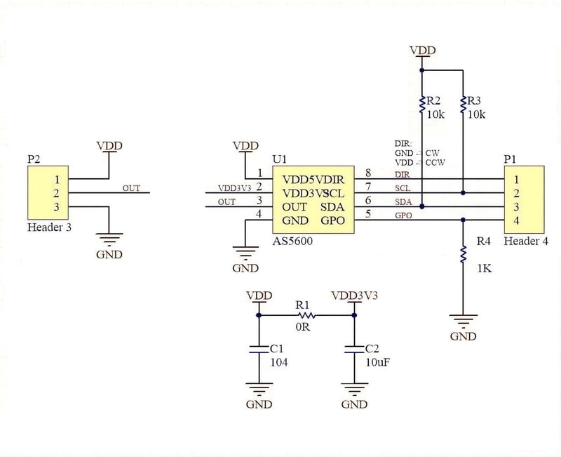 [Australia - AusPower] - 4Pcs AS5600 Magnetic Encoder 3.3V 12bit high Precision Magnetic Induction Angle Measurement Sensor Module?Mainly Used to Obtain Information Such as Progressive Motor Speed 