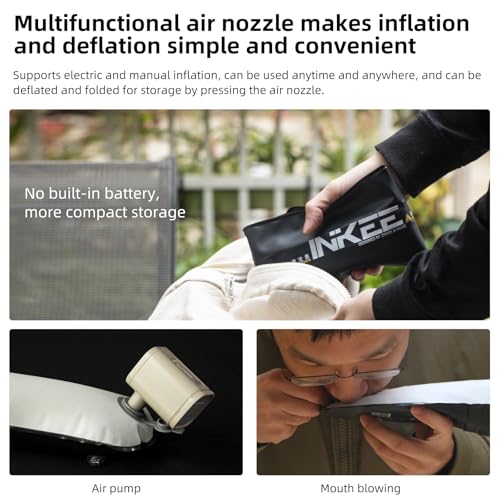 INKEE Inflatable LED Tube Light GCA20U,20W USB BI-Color Temperature Tube Lights with 2700K,4000K,5600K and 6500K 320 Full-Spectrum Lamp Beads CRI 95+ Photography Light Stick