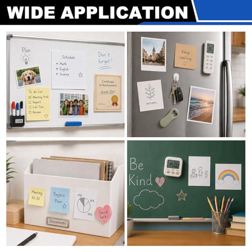 uxcell 300-piece white square adhesive magnet dots, 0.4 x 0.05 inch, for fridge, whiteboard, DIY crafts and office use