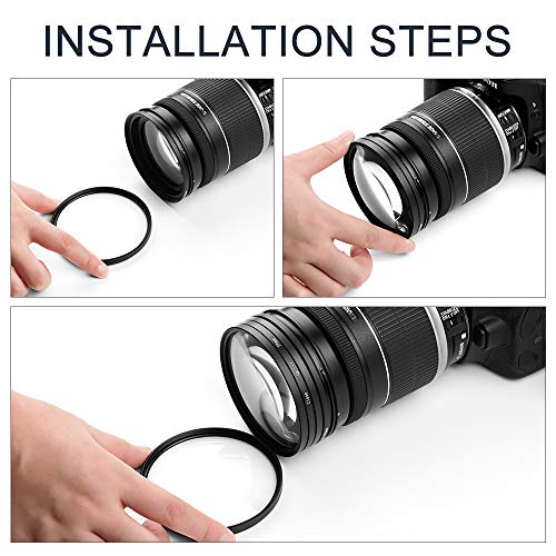 58mm Close-up Filter Kit 4 Pieces (+1,+2,+4,+10) Macro Filter Accessory Set with Pouch for Canon Nikon Sony Pentax Olympus Fuji DSLR Camera 58mm