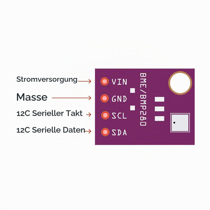 2pcs BME280 5V Barometric Temperature Humidity Sensor | and air pressure, temperature humidity sensor, digital humidity/temperature sensor module