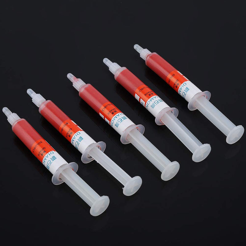 [Australia - AusPower] - Set of 5 Diamond Grinders, Diamond Polishing Paste Metal 8000 Diamond Paste Polishing Paste Lapping Paste Needle Tube W1.0# 8000 (W3.5 (3000 Mesh Fine Polishing)) W3.5 (3000 mesh Feinpolieren) 