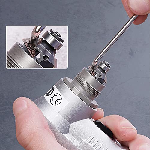 SI FANG Mini 45° Pneumatic Chamfering Machine Set with 2Pc Replaceable Precision Blade and Bearing, Manual Linear Chamfering Tool with 1/4" Air Inlet, for Metal Burr Trimming & Arc Corner Deburring mini Chamfering Machine kit