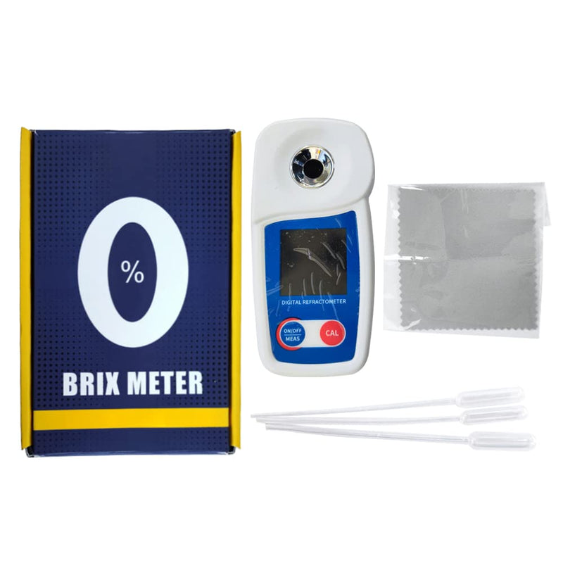 [Australia - AusPower] - Digital Brix Refractometer Flagfront brix Meter Refractometer Automatic Temperature Compensation Brix Refractometer Range 0-55%，±0.1% Precision for Fruit Juice Coffee 