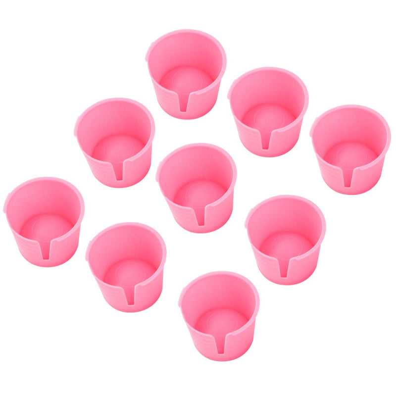 [Australia - AusPower] - ARTIBETTER 50pcs Plastic Dappen Dish Disposable Mixing Bowls Small Plaster Cup Container for Dental Nails Acrylic Tattoo Red 