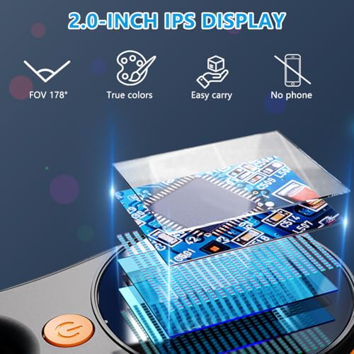 Mobile Phone Microscope, Mini Microscope, Portable, Outdoor, Black, 3 Levels Adjustable, LED Lights, USB Port to PC, Pocket Microscope for Microworld