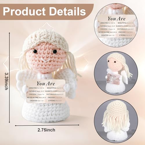 Baptism Gifts for Adult Women, Crochet Angel Gift for Women Friend religious gift