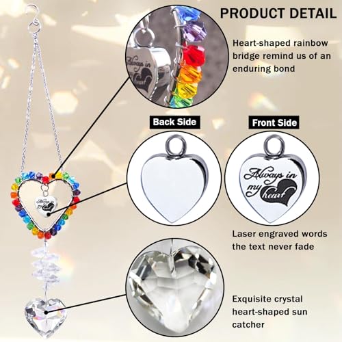 Memorial Mini Urn Suncatcher Keepsake, Sympathy Grief Gifts Tiny Ashes Jar