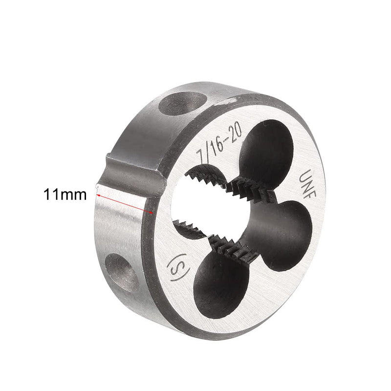 [Australia - AusPower] - sourcing map 2pcs 7/16"-20 UNF Round Bar Machine Thread Right Hand Thread Alloy Tool Steel 7/16-20 UNF 