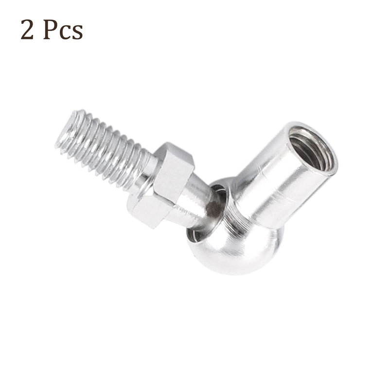 [Australia - AusPower] - 2 Pcs Angle Ball Joint - [M8x1.25 Right Female Thread, M8x1.25 Right Male Thread] Gas Spring Elbow Joint Fitting for Automotive, Hinged Door, Cupboard 
