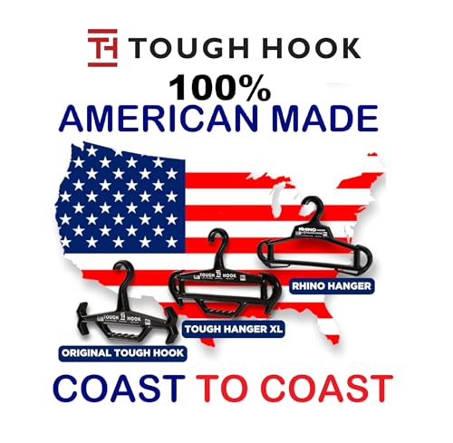 Tough Hook Multipurpose Heavy Duty Hanger, USA Made, Tactical Gear, 1 Black Black Standard Pack of 1