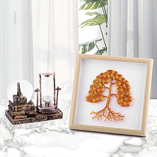 Rockcloud 8.8" Yellow Framed Aluminium Wire Life Tree Wall Decor