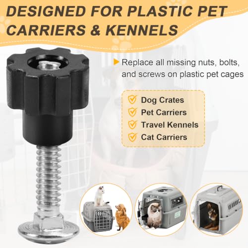 RPBKE 12-pack 1-1/4-inch metal bolt fasteners kit for pet kennel carrier assembly