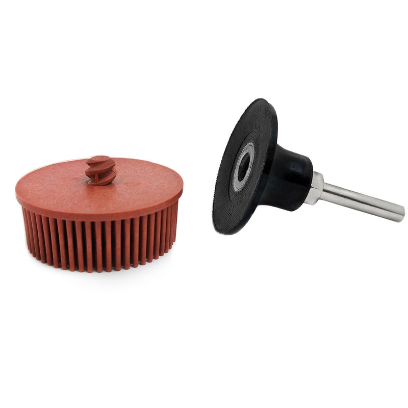 [Australia - AusPower] - Tools 2 Inch Bristle Disc Bristle Disc Grade - 220# Grit Abrasive Coating Removal Disc for Metal with 6mm Shank Attachment 1set Bristle Discs 2 220# RED 1 SET 