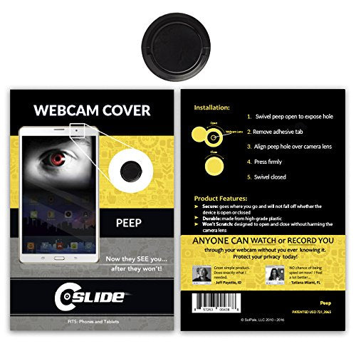 [Australia - AusPower] - Peep Webcam Cover 3 Pack | Easy Access Swivel Cover for Webcam Privacy | 1mm Thick High-Grade Durable Plastic | Fits Androids, IPads, Samsungs, Fire Tablets, and More 3-Pack 