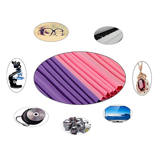 20-Pack Microfiber Cleaning Cloths for Smart Phone, Laptop, Tablets, Lenses, LCD Monitor, TV, Camera, Eyeglasses, Optics Etc (Purple + Pink)