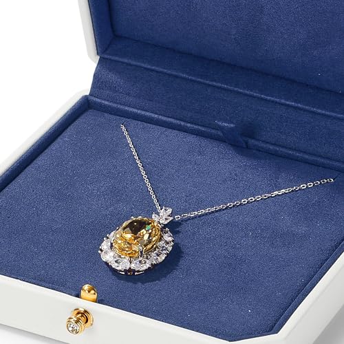 White Premium PU Leather Necklace Pendant Gift Box 4.72 x 4.72 x 1.57inch
