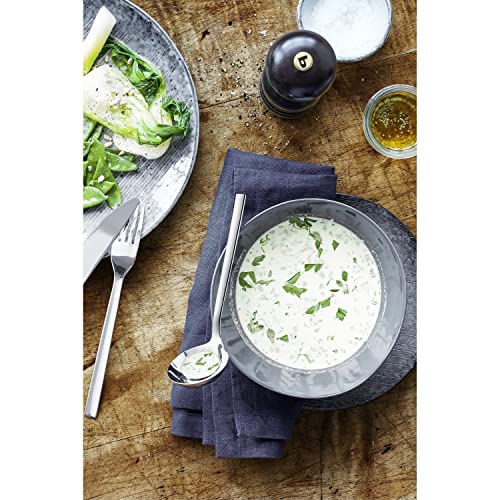 WMF Nuova Cromargan stainless steel sauce ladle with polished finish, ideal for serving gravies and sauces.