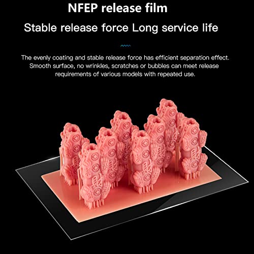 KOYOFEI 5PCS FEP 2.0 NFEP Film for Resin 3D Printer, nFEP(PFA) Release Film for ELEGOO Saturn 2, Sonic Mighty 8K 10.1'' LCD Resin 3D Printer 320x220x0.127mm
