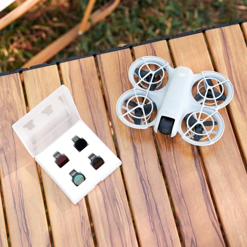 JJC Neo Drone CPL ND Filter Set, CPL ND8 ND16 ND32 Polarizing Neutral Density Filters Kit for DJI Neo Drone Fly More Combo, Multi Coated HD Optical Glass Filter with Lightweight Aluminum Frame CPL+ND8+ND16+ND32