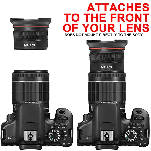52mm 0.35x Fisheye Wide Angle Lens for Nikon D5100 D5200 D5300 D5500 D3000 D3100 D3200 D3300 D3400 D3500 D7000 D7100 DSLR Cameras 52MM