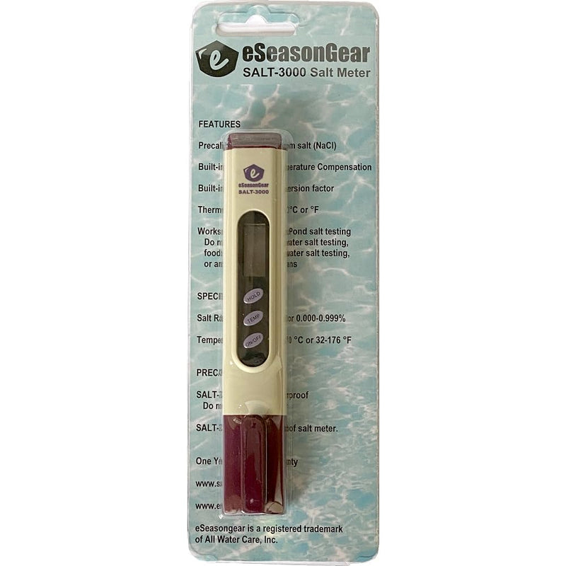 SALT-3000 Meter, Digital Salinity PPM Temperature Tester for Salt Water Pool and Koi Fish Pond