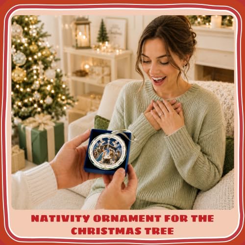 Nativity Ornaments - Catholic Religious Christian Jesus Christmas Ornaments Nativity