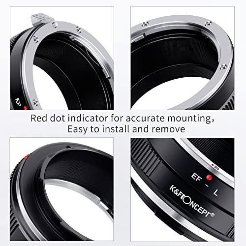 K&F Concept Lens Mount Adapter EOS-L Manual Focus Compatible with Canon (EF/EF-S) Lens to L Mount Camera Body