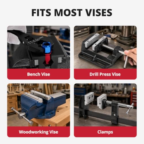 EVIL ENERGY 4-inch aluminum magnetic vise jaw pads for AN fittings protection and bench clamps