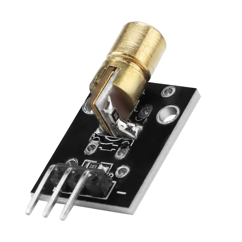 [Australia - AusPower] - 4 Pcs 3 Pin 650nm Red Laser Transmitter Module Dot Diode Copper Head Sensor Module for Laser Sensor Projects 