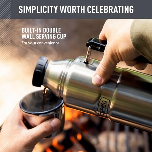 THERMOS Stainless King Vacuum-Insulated Beverage Bottle, 40 Ounce, Midnight Blue 40 Ounces