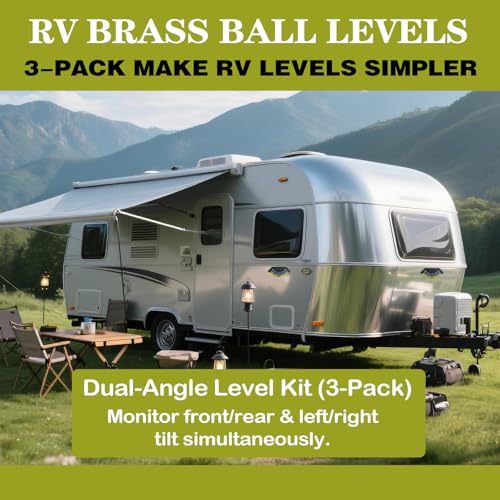 Geouniver RV level gauge ball inclinometer for camper trailers, 1-pack levels tool
