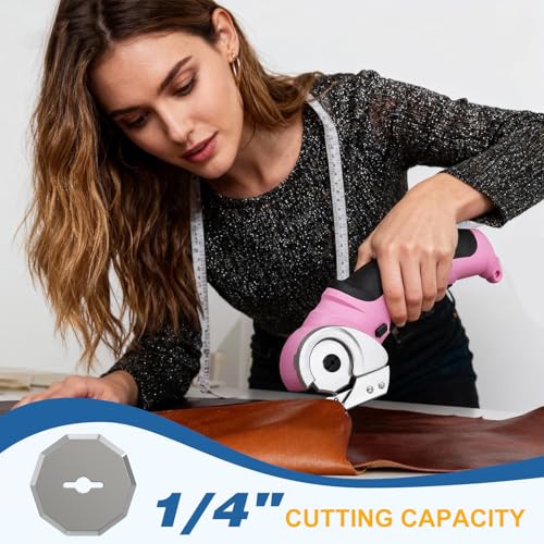 VLOXO pink cordless electric scissors cardboard cutter with replacement blade
