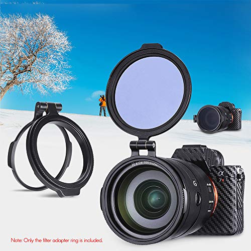 Andoer Quick Filter System 49mm Camera Lens ND Filter Ring Metal Adapter Compatible with Canon Nikon Sony Olympus DSLR Cameras