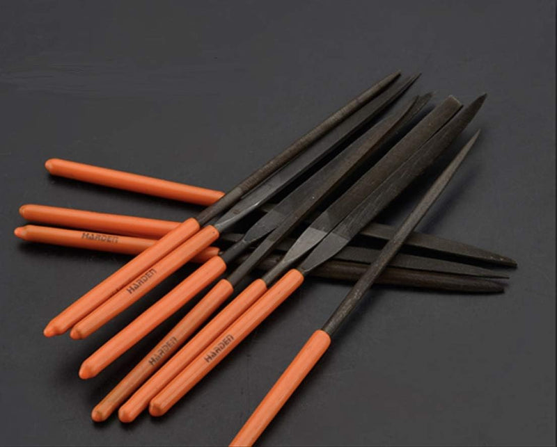 [Australia - AusPower] - Edward Tools 10 Piece Diamond Needle File Set - Harden Alloy Steel with Precision Diamond Coating Grit - Tool for Metal, Wood, Jewelry Making, Hobby - Includes Round, Flat, Square Files, Etc 