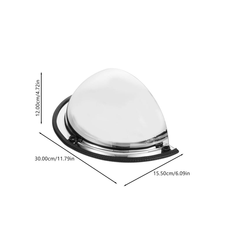 [Australia - AusPower] - CLISPEED Convex Security Corner Mirror 12 Inch Acrylic Bubble Half Dome Mirror with Black Rim for Driveway Warehouse Office Parking Garage 180 degree 