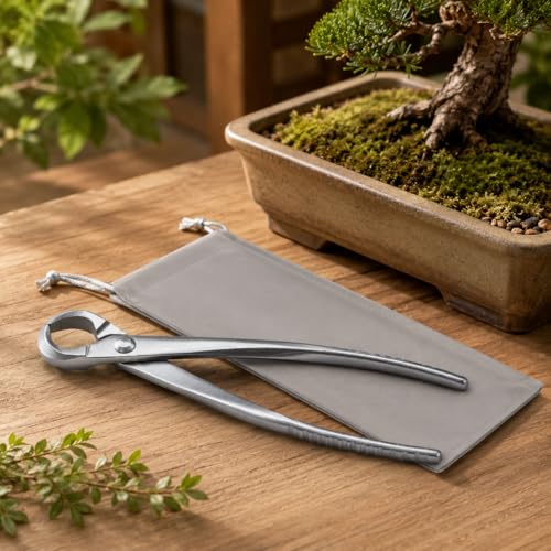 Yferrovibe 8.3-inch knob cutter bonsai tool with rounded cutting jaws for precise branch removal