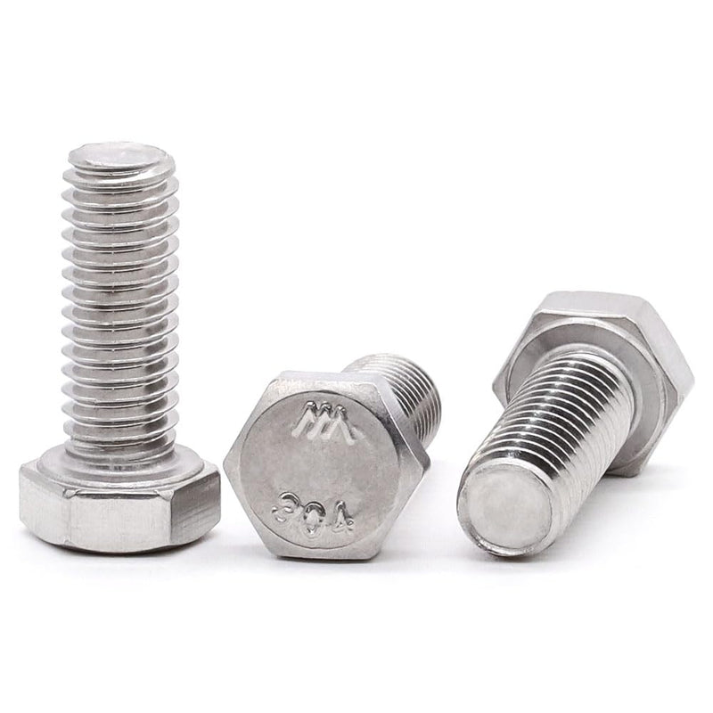 [Australia - AusPower] - #10-24 x 1/2" (50 pcs) Stainless Steel Hex Head Screws Bolts (3/8" to 6" Available), 18/8 Stainless Steel 304, Fully Threaded, Machine Coarse Thread, No Coating, Plain Finish #10-24 x 1/2" 50 