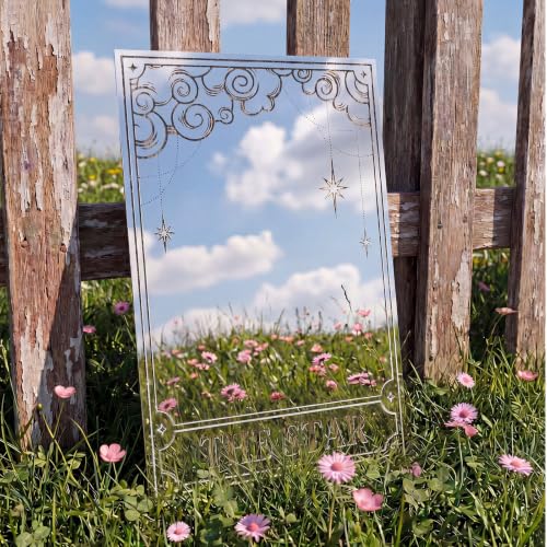 Lewtemi Tarot Mirror Acrylic Tarot Card Wall Decor Mystical Witchy Gifts for Women Sacred Space Fortune Teller Spirituality Astrology Witch Magi Art Decor (the Star) the Star