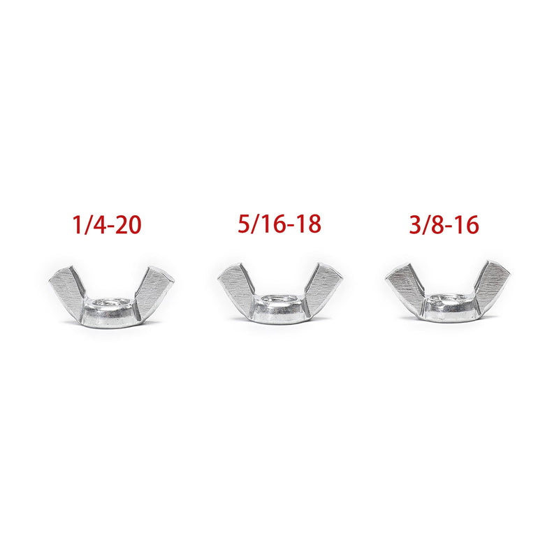 [Australia - AusPower] - 30 PCS 5/16-18 Wingnuts, Carbon Steel Wing Nuts Silvery Zinc Plated Fasteners Parts Butterfly Nut (Silvery, 5/16-18) 