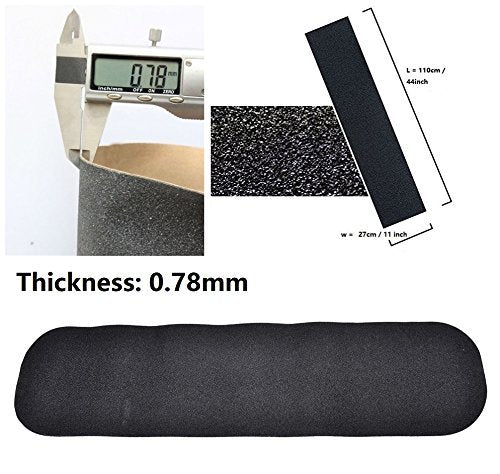 ZUEXT 9" x 33" Black Skateboard Grip Tape Sheets 2 Pack, Bubble Free Waterproof Scooter Griptape,Longboard Griptape, Anti Slip Sandpaper for Rollerboard Stairs Pedal Wheelchair Steps (84x23cm) 9"x33"