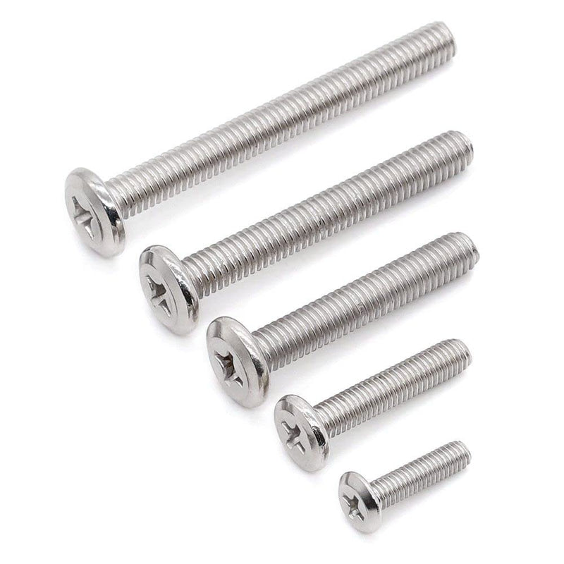 [Australia - AusPower] - Glvaner (30 pcs) M6-1.0 x 20mm Binding Screws, Flat Round Head Phillips Drive Machine Screw 304 Stainless Steel 18-8 Full Thread, Furniture Screw Connection Bolt Screw 30 