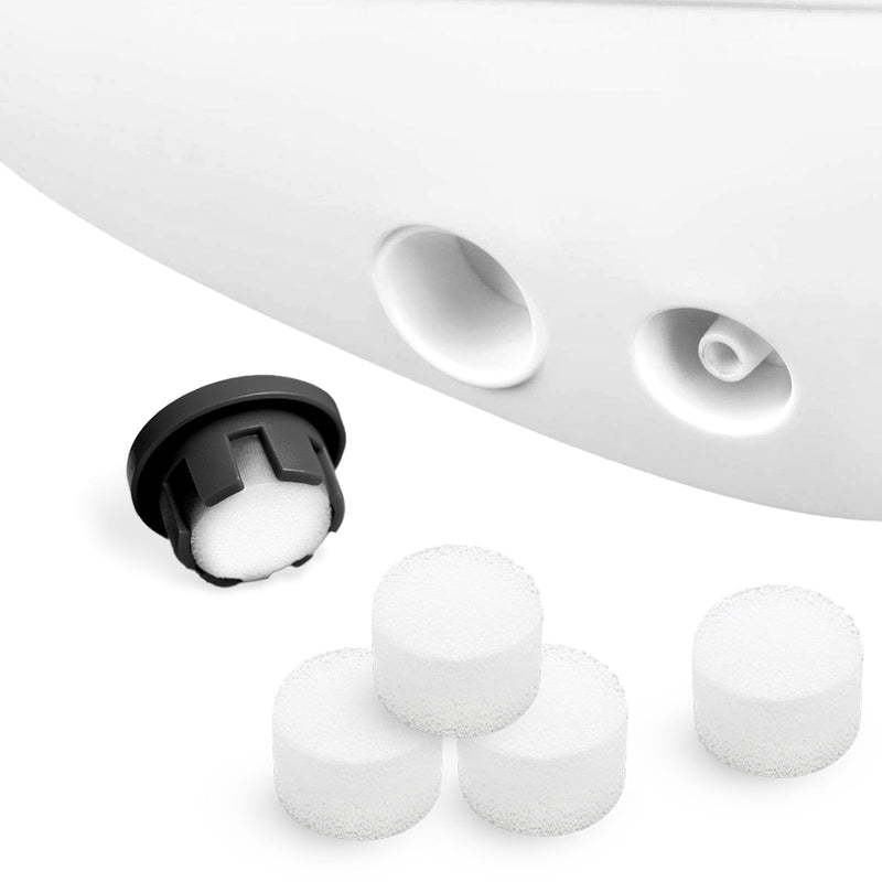 100 Pcs Nebulizer Filter Replacement, Universal White Sponge Air Filters for Compressors (0.59 x 0.35 Inches)