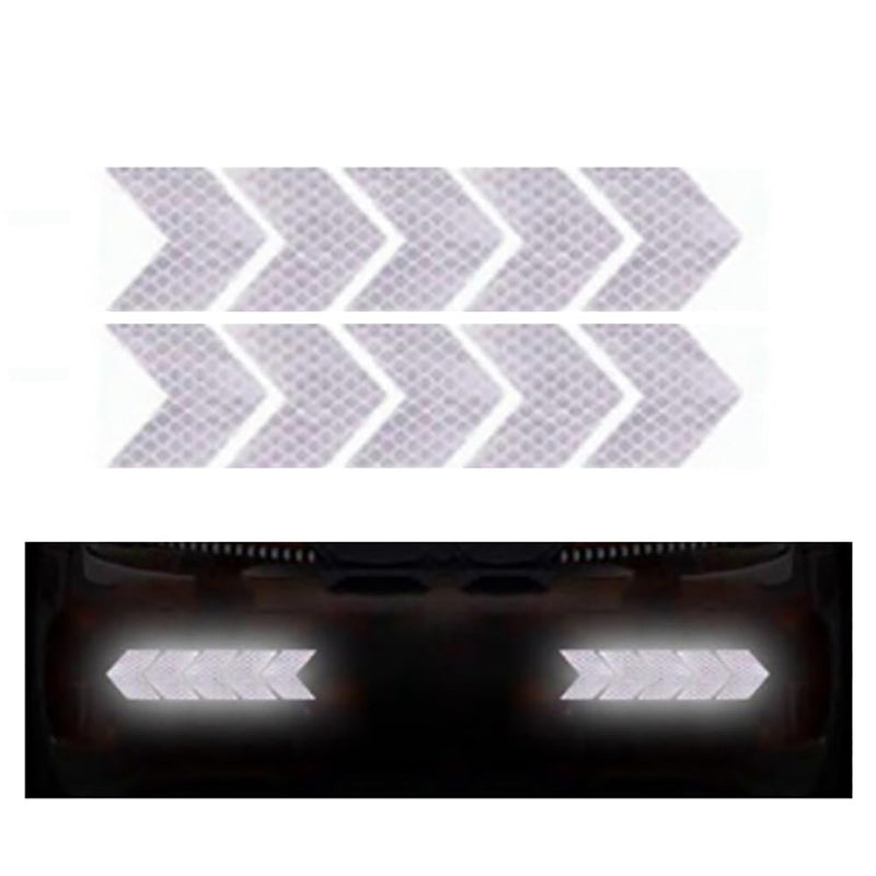 GSHLLO 60 Pcs Arrow Car Reflective Stickers Night High Visibility Stickers Warning Reflective Tape Decals Waterproof Reflector Stickers Self Adhesive Reflecting Stickers for Vehicle Bicycles