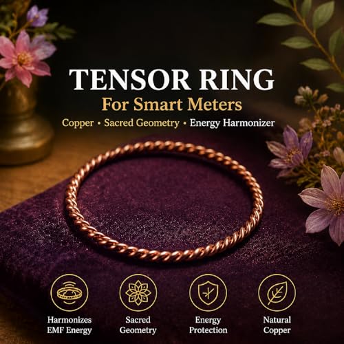 6.5'' Large Copper Tensor Ring for EMF Protection, Smart Meter & Electric Meter Shielding, Energy Balance Copper Ring 6.5''