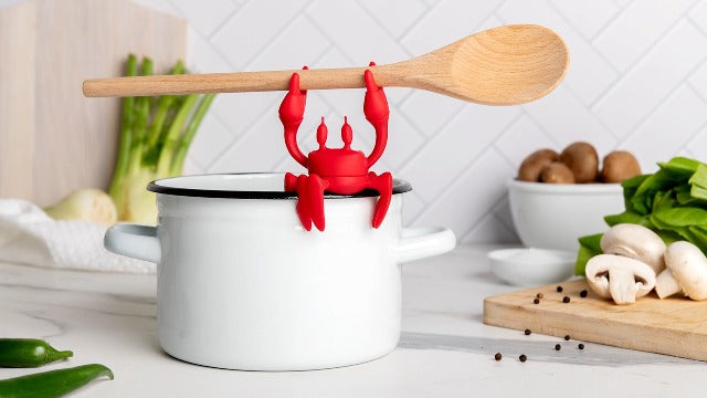OTOTO Prep Pals Bundle of Red the Crab, Nessie, Crabby - Cute Kitchen Accessories, Kitchen Gadgets, Spoon Rest for Stove Top, Soup Ladle, Pasta Strainer, Funny Unique Gifts, Cooking Gifts BUNDLE - Prep Pals