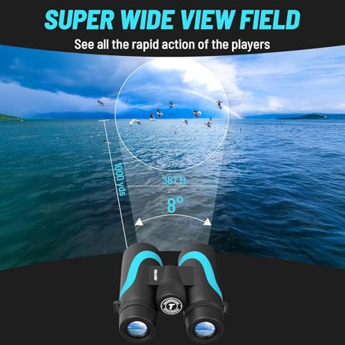 15x55 UHD Binoculars for Adults High Powered with Phone Adapter - Large View, BAK4 Prism, Waterproof, Lightweight for Bird Watching, Hunting, Cruise, Travel, Camping (Blue) Blue
