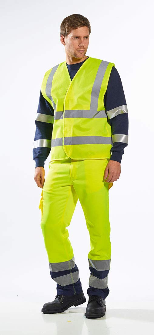 Portwest Hi-Vis Band and Brace Vest Visibility Reflective Safety Security Work Top ANSI 2, Yellow, 6X7X 6X-Large-7X-Large