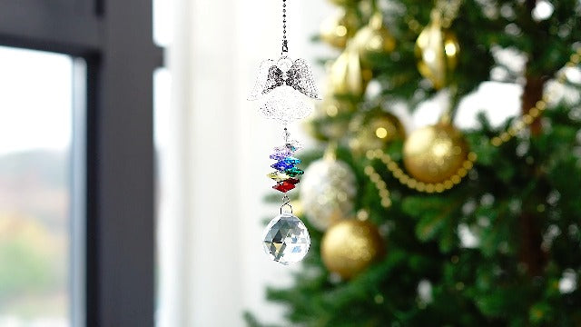 Crystal Guardian Angel Suncatcher Car Charm for Rear View Mirror Decor Style-5