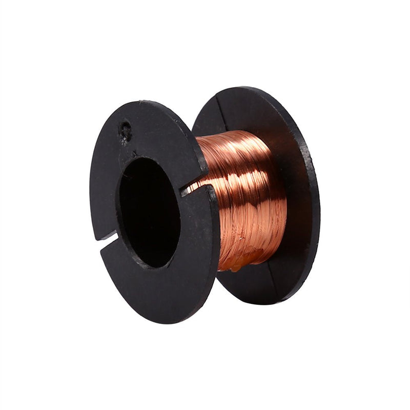 [Australia - AusPower] - Magnetic Copper Wire, 0.1mm Enameled Copper Wire for Motor, Thin Coated Copper Wire, Soldering Copper Wire for Transformers Motors Speakers Electromagnets, 15m, 5pcs 